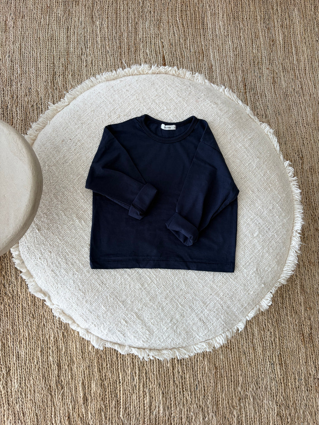 marineblauwe tee met lange mouwen - sweater look