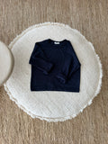 marineblauwe tee met lange mouwen - sweater look