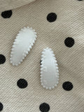 2 baby haar clipjes plummet wit