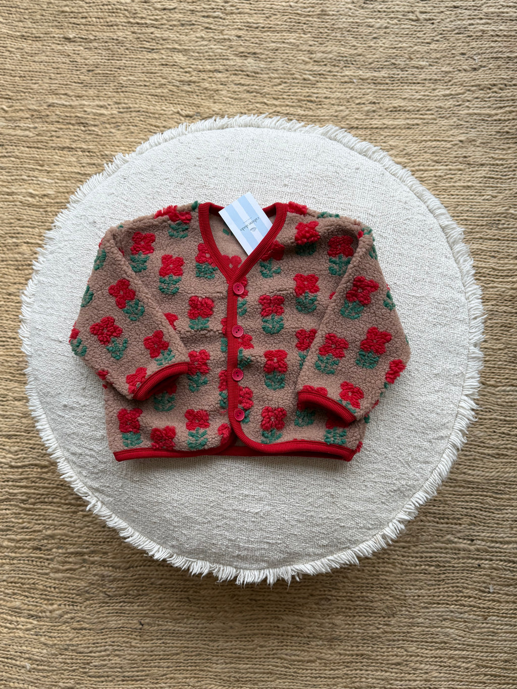Teddy flower jacket - red