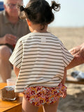 Oversized gestreept T-shirt - beige