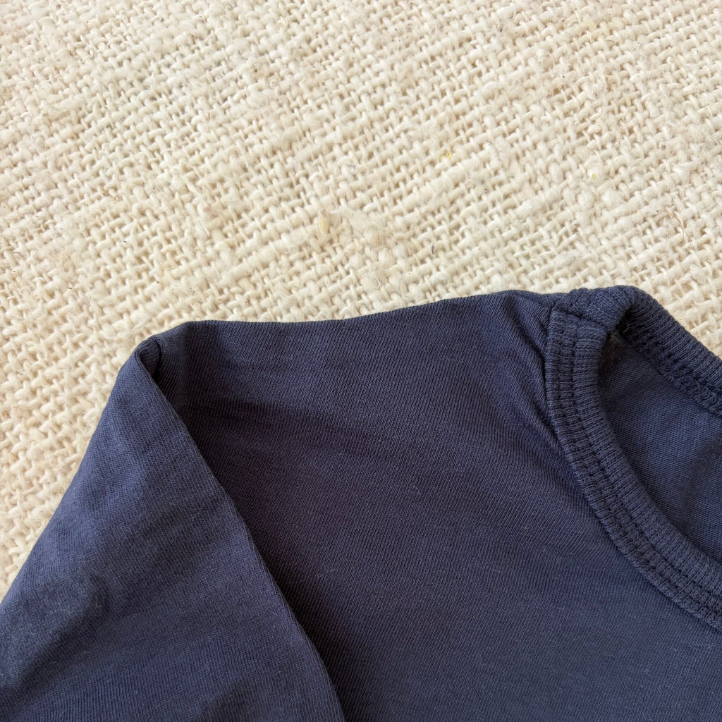 marineblauwe tee met lange mouwen - sweater look