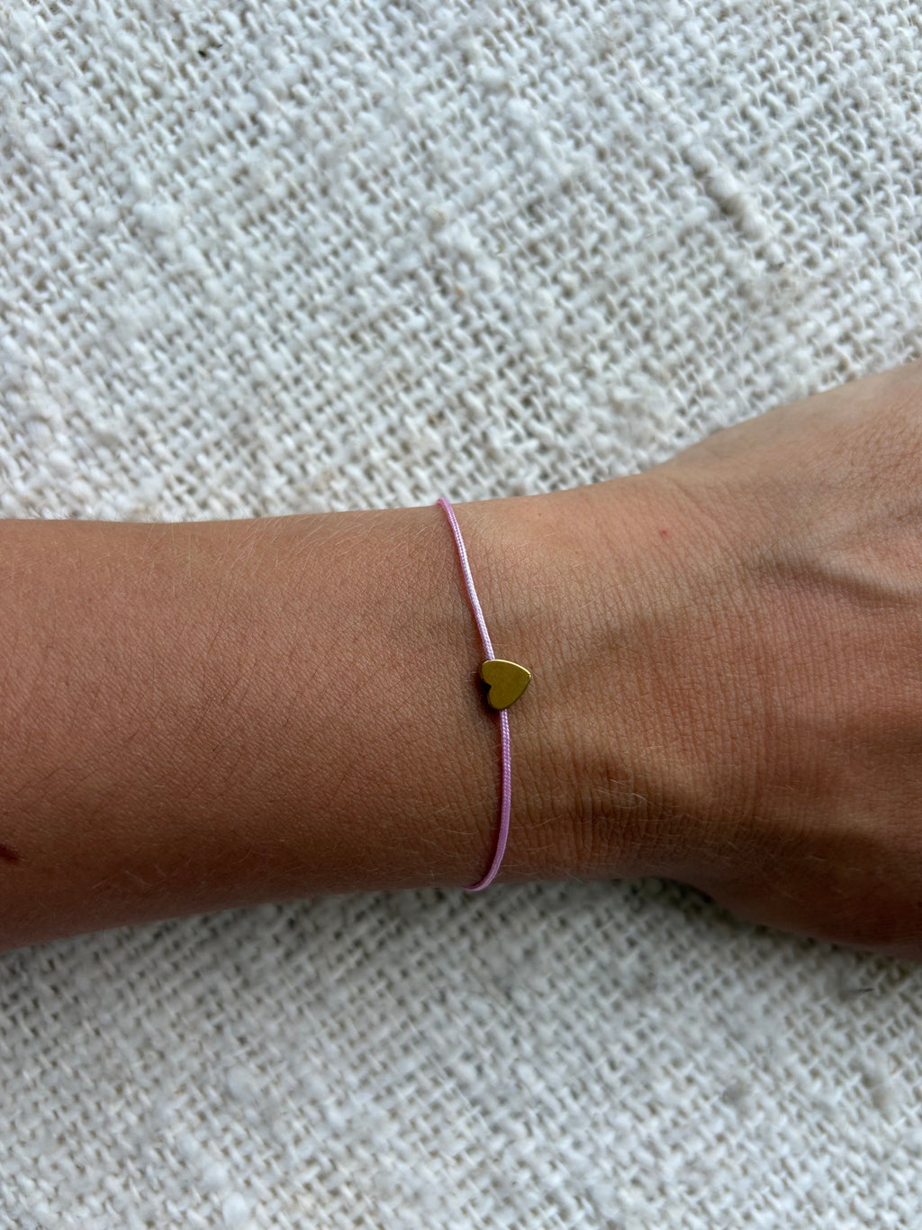 Moederdag cadeau hartjes armband - roze