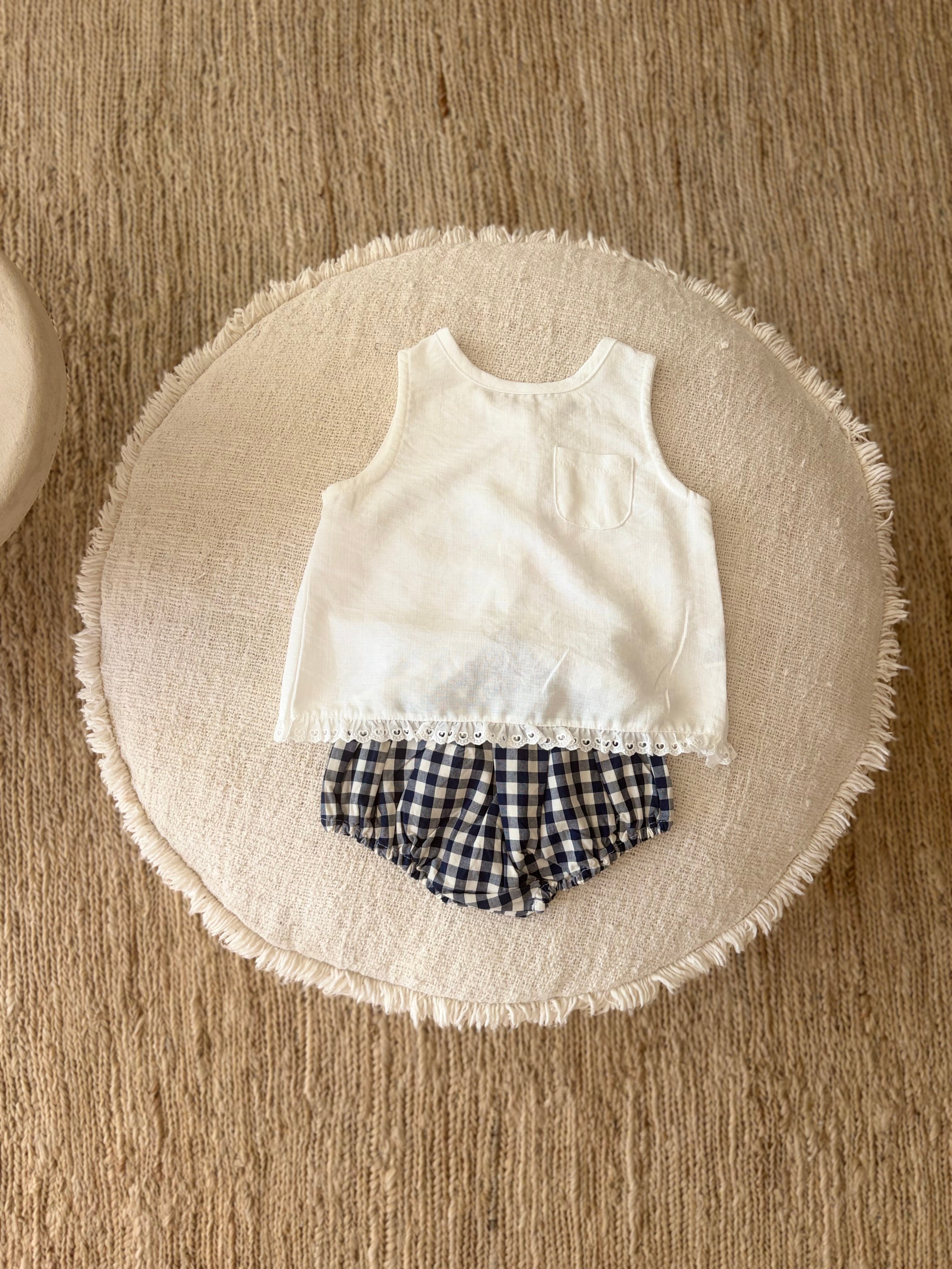 blauw geruite bloomer