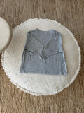 Grijze oversize t-shirt met lange mouwen