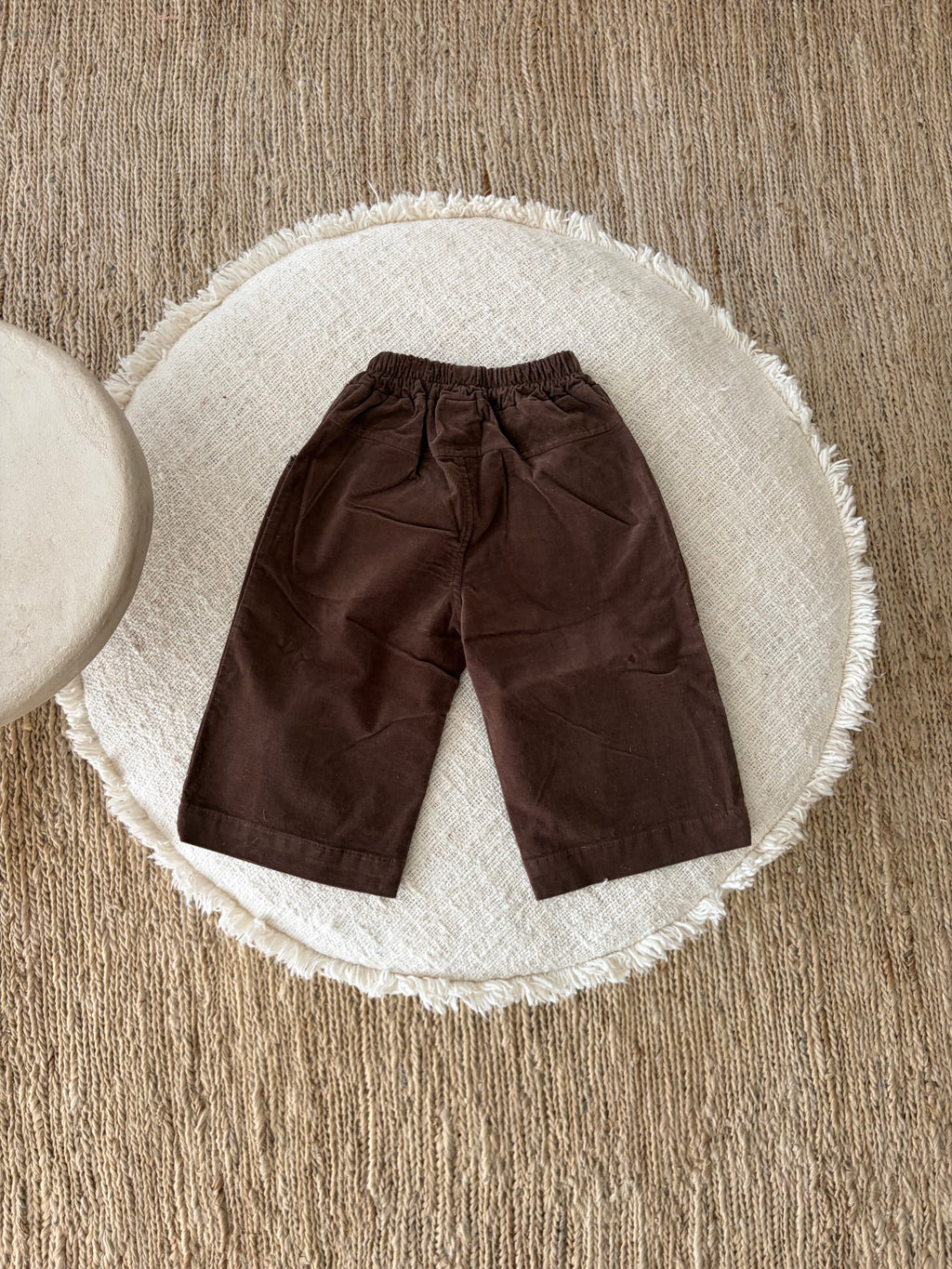 Chocoladebruine herfst broek