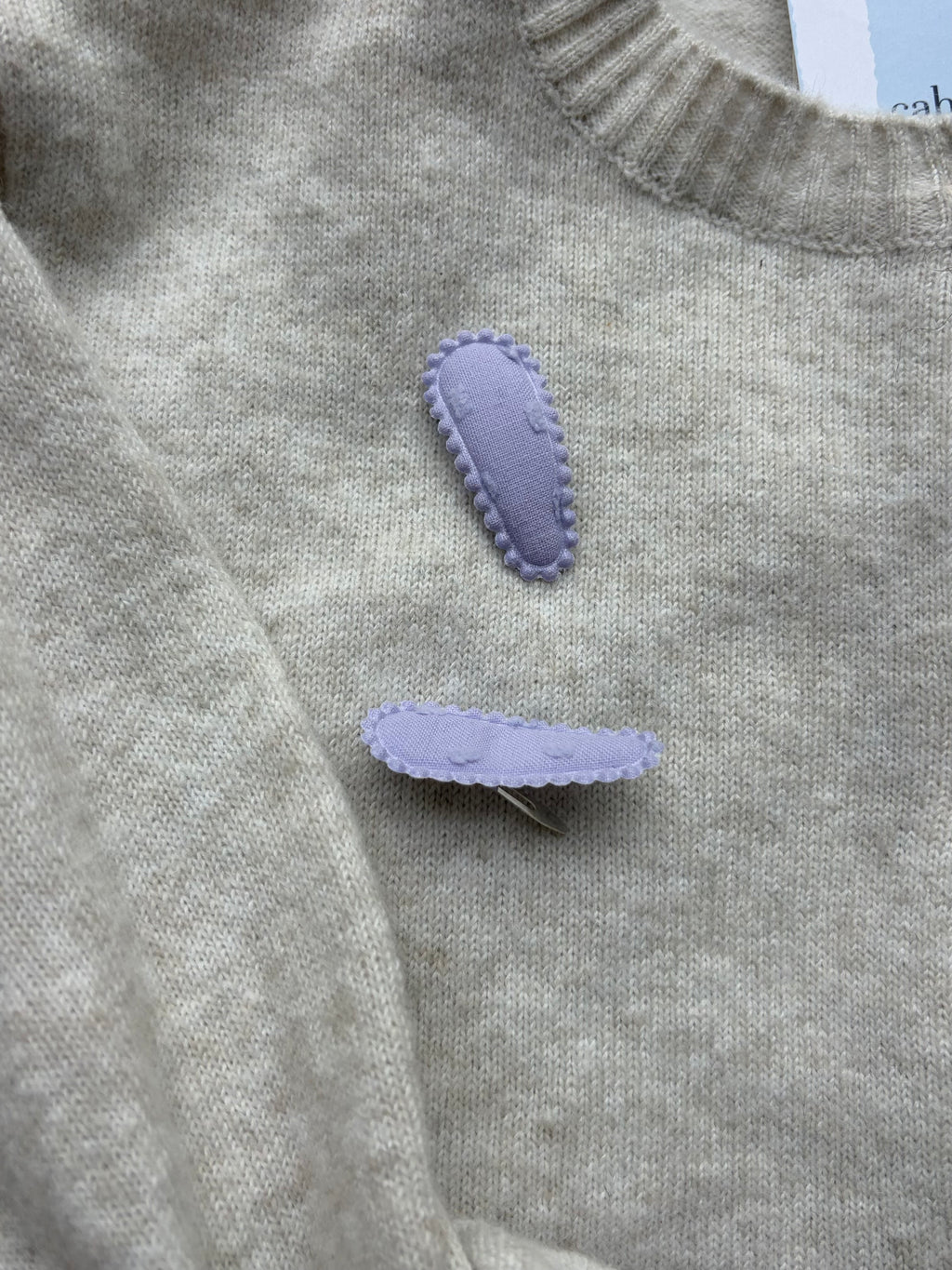 2 baby hair clips plummet lila