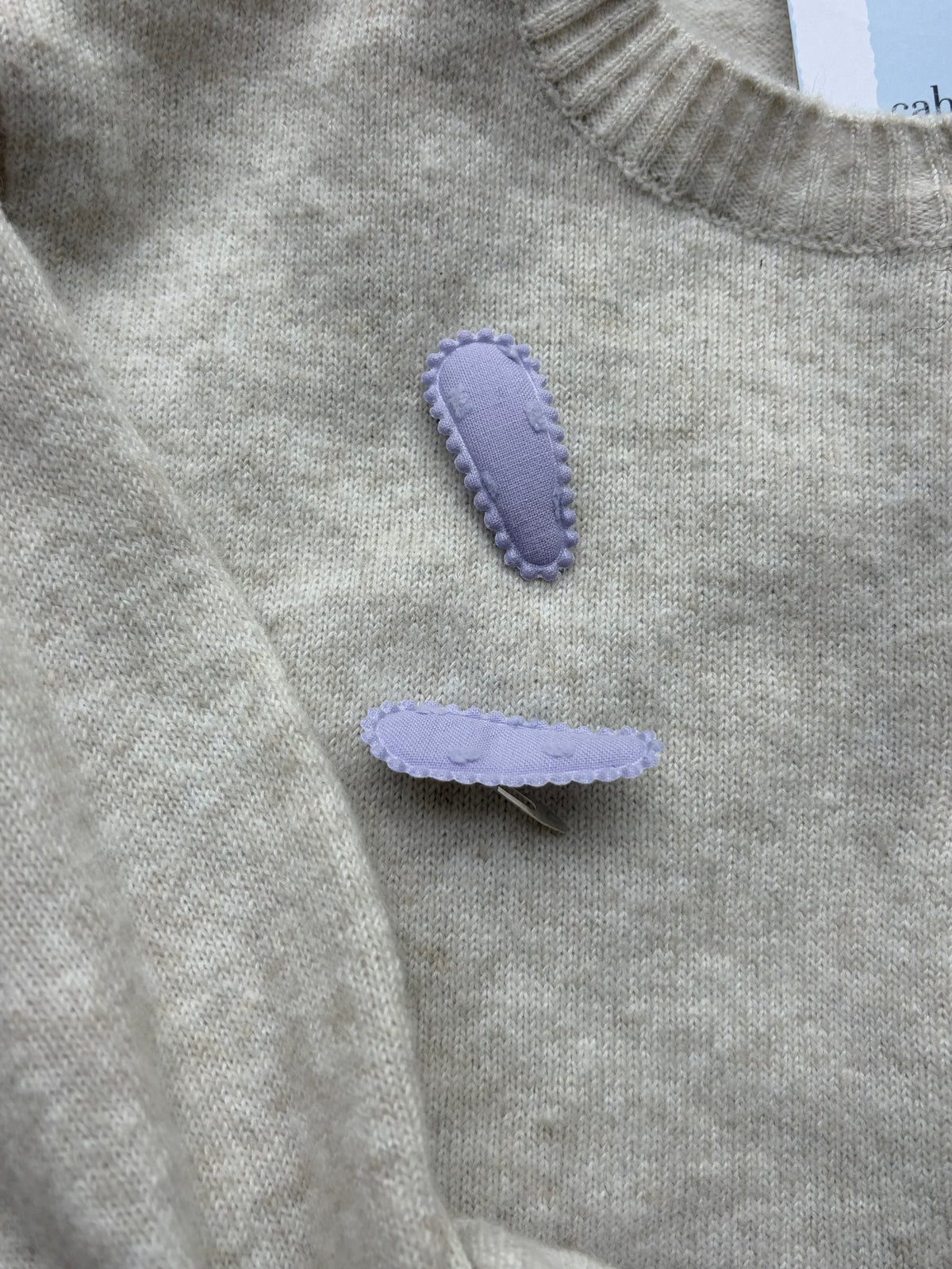 2 baby hair clips plummet lila