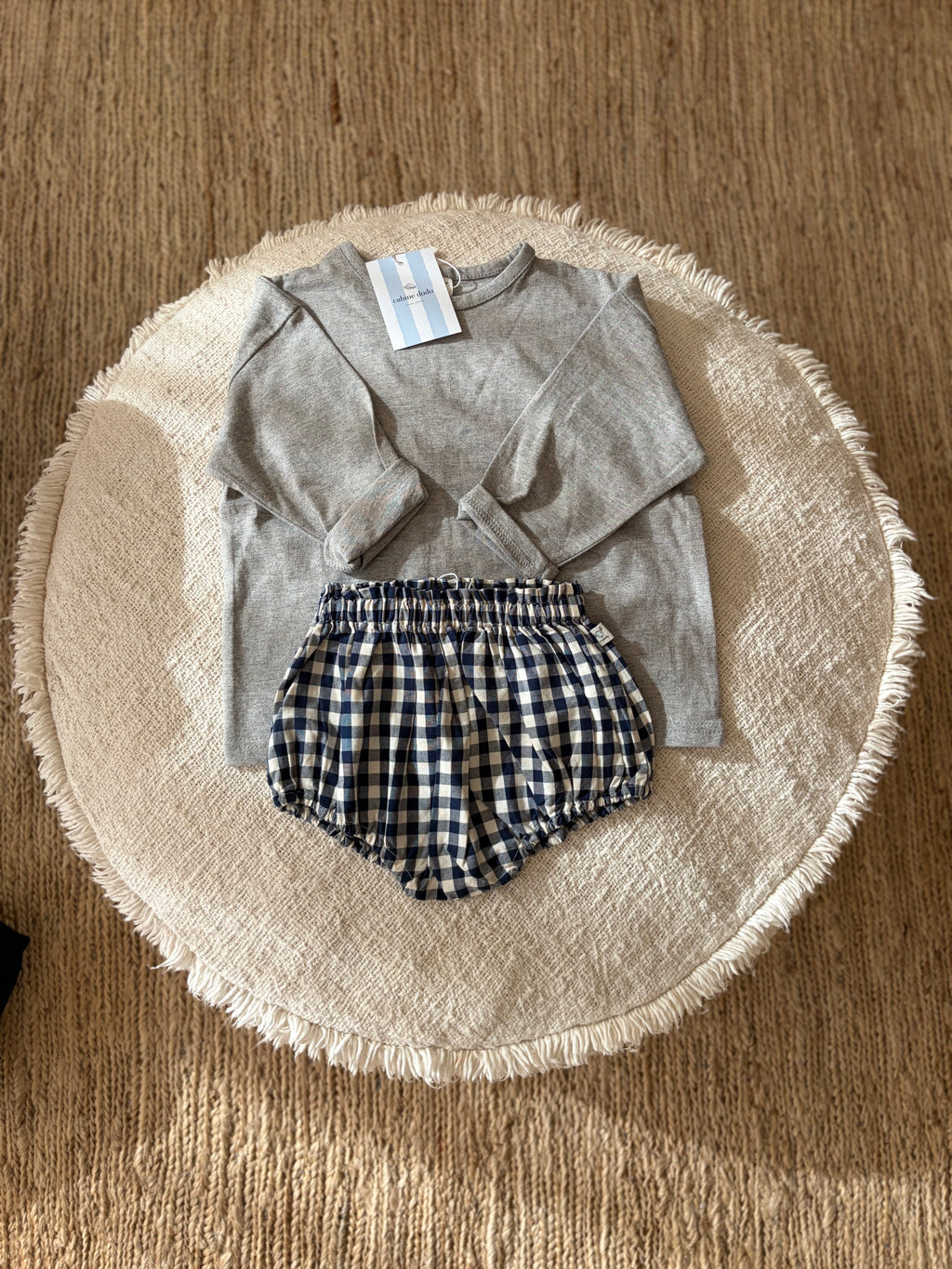 blauw geruite bloomer