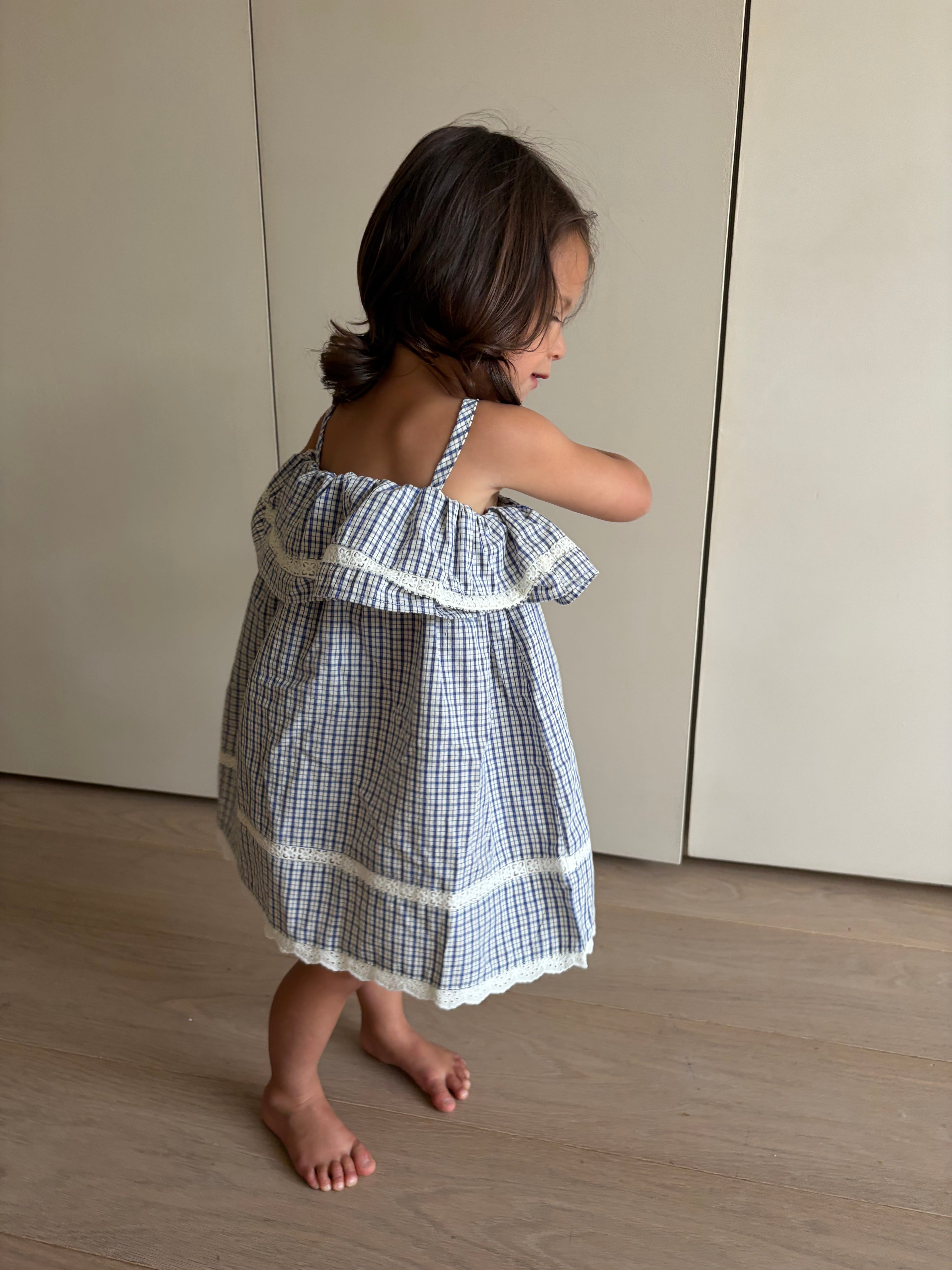 Babette ruitjes jurk