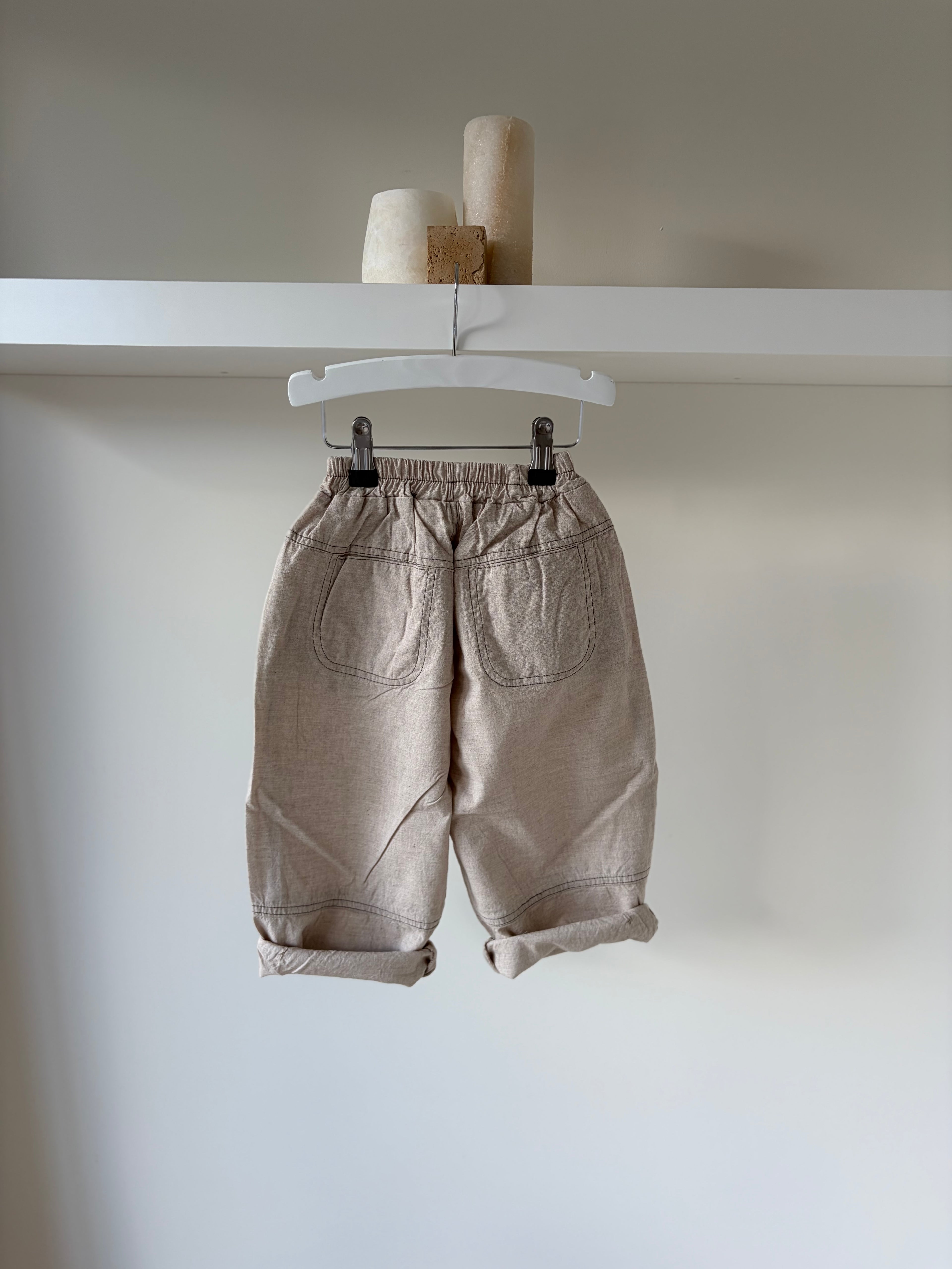 Coole beige baggy broek