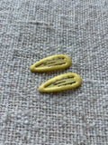 Butter yellow 2 hairclips