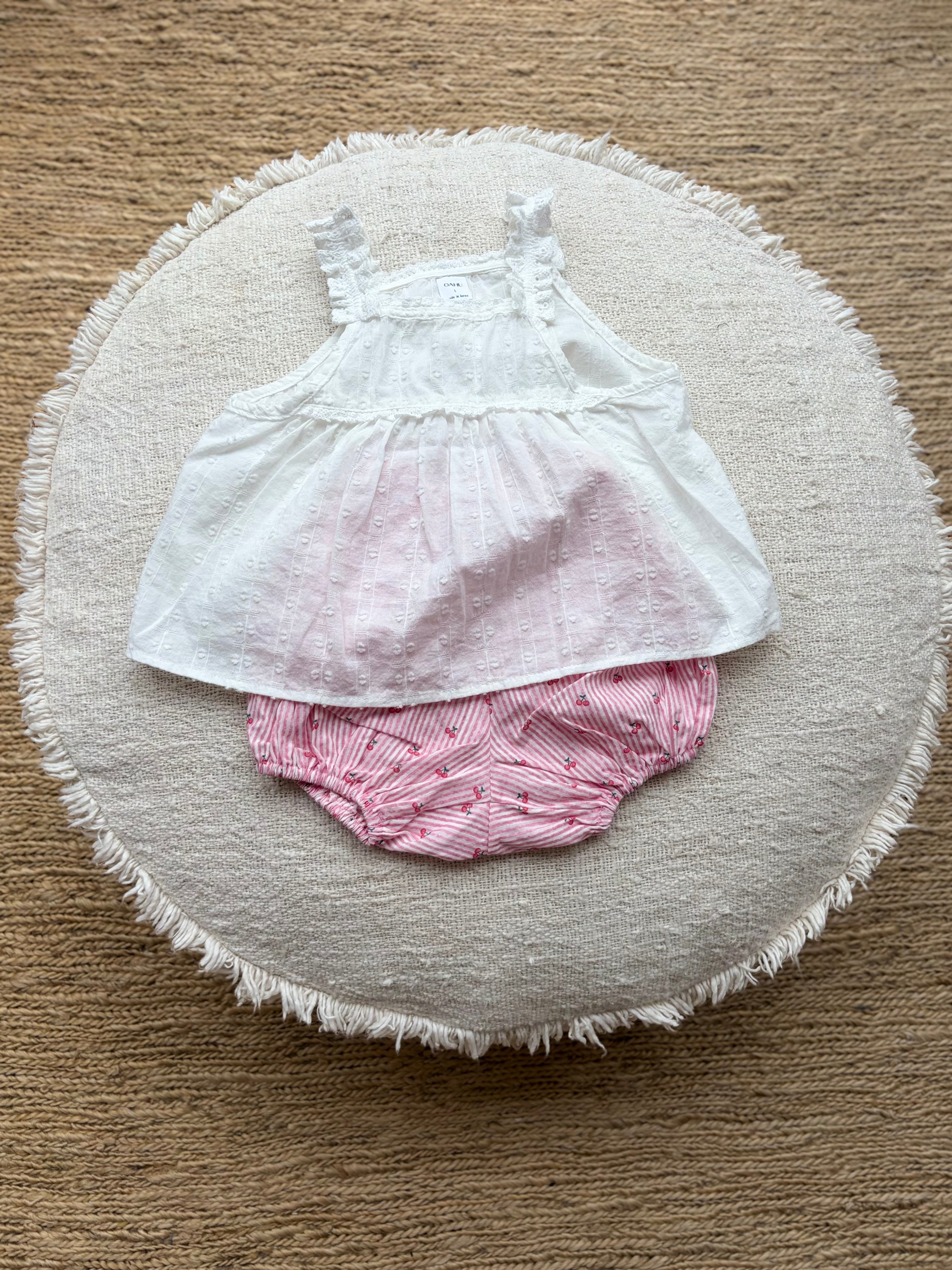 Bloomer met kersjes & strepen 