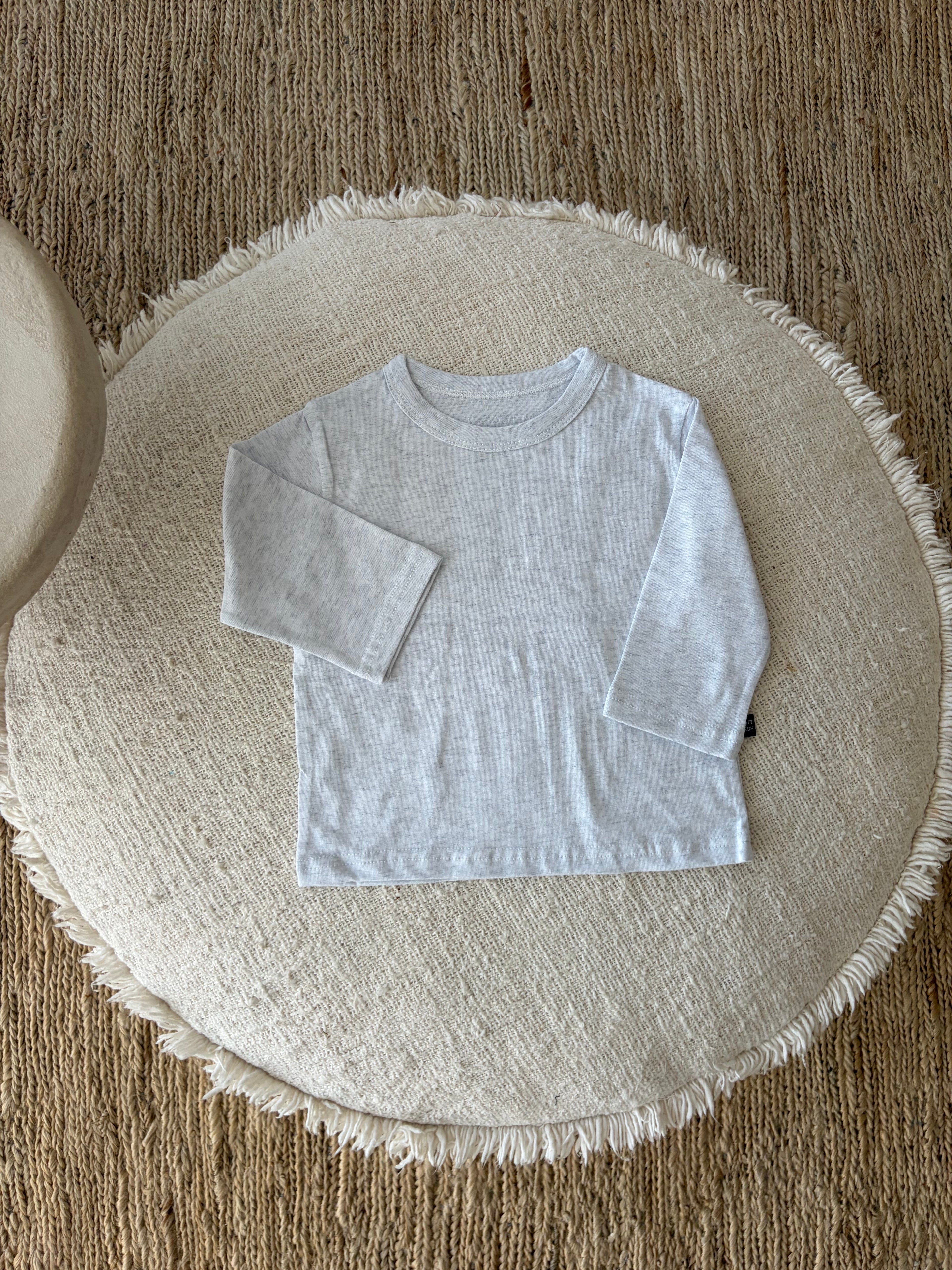 baby shirt met lange mouwen - grijs melange