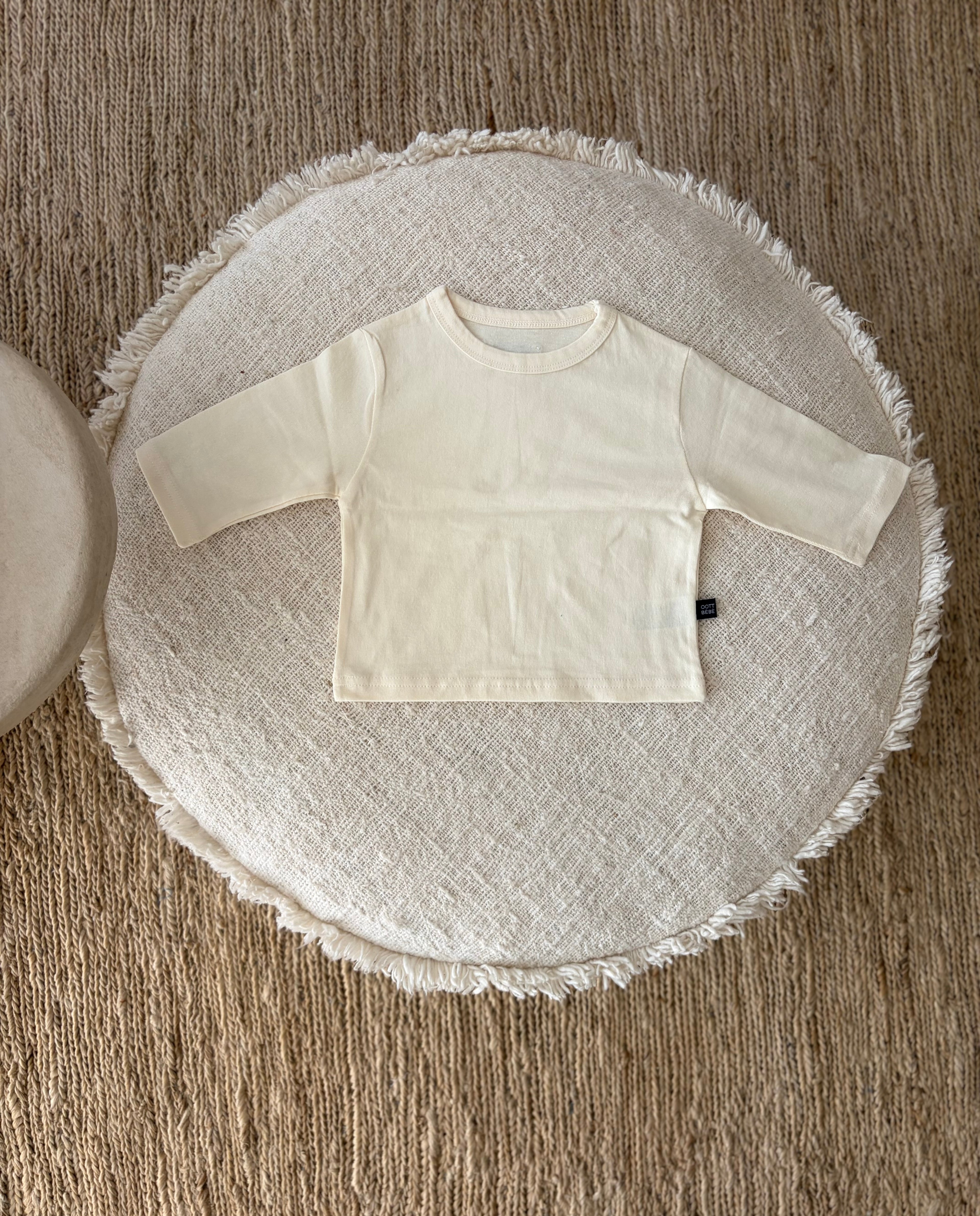 baby shirt met lange mouwen - creme