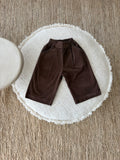 Chocoladebruine herfst broek