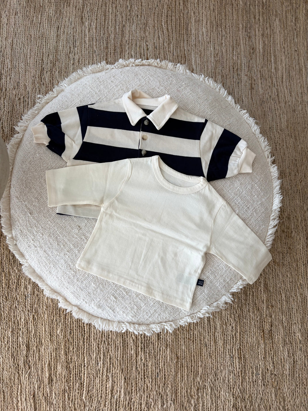 Polo sweatshirt in marineblauw