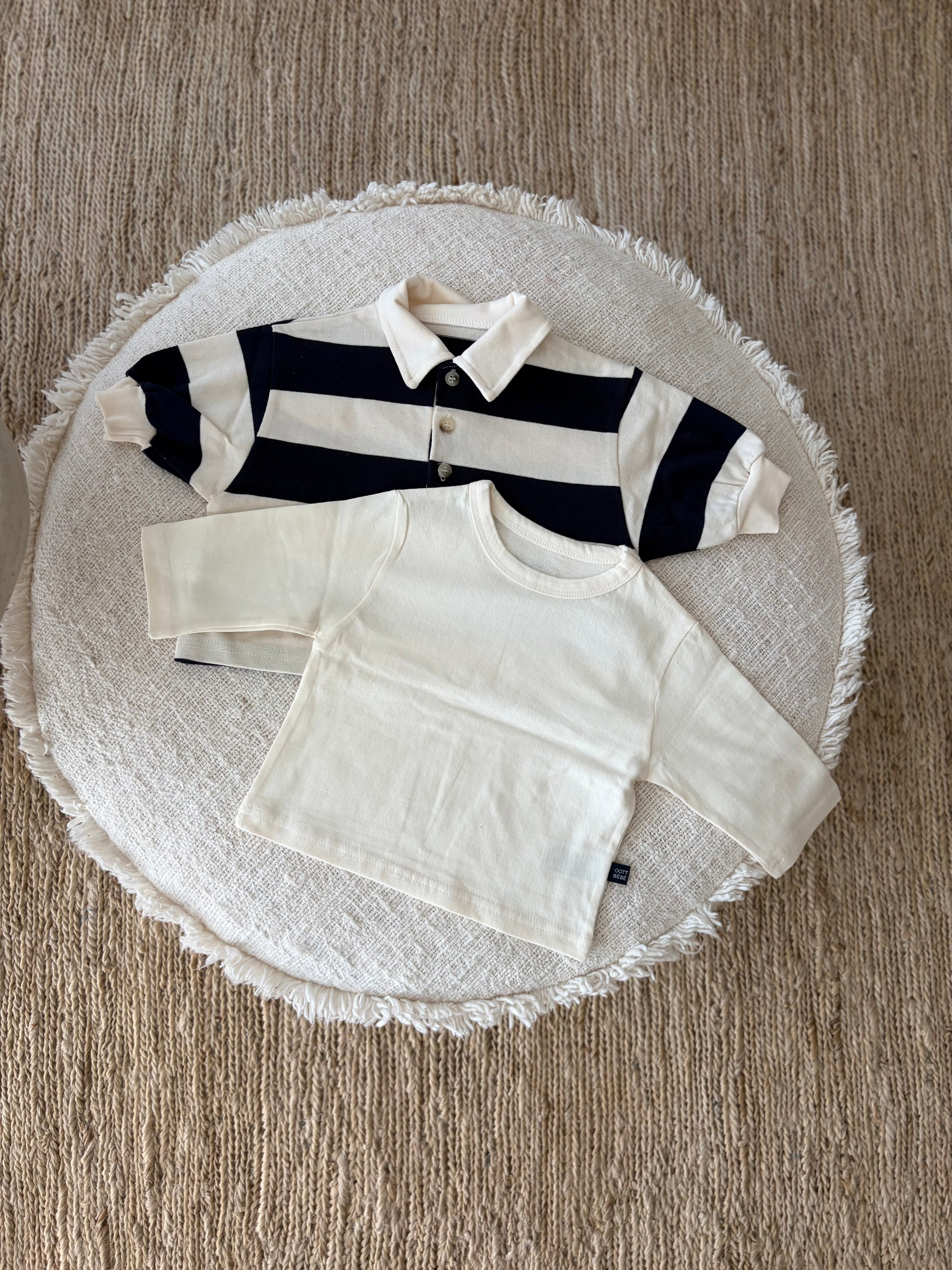 Polo sweatshirt in marineblauw