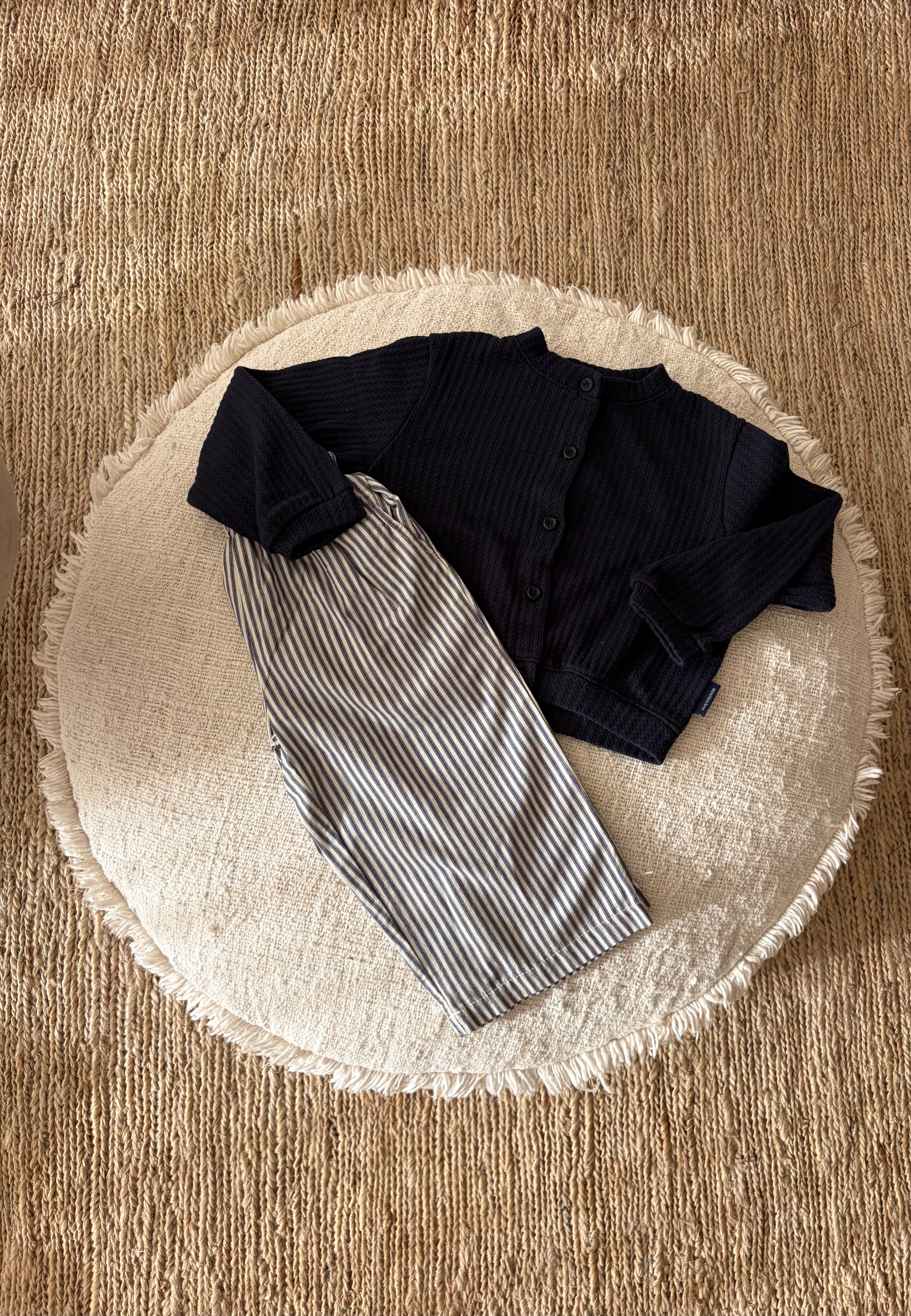 Navy knitted cardigan