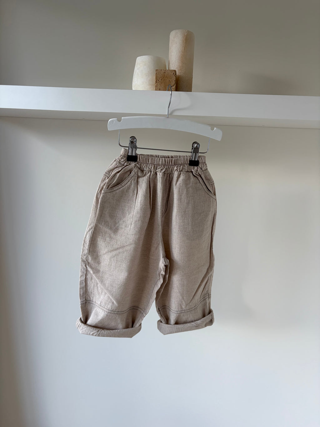 Coole beige baggy broek
