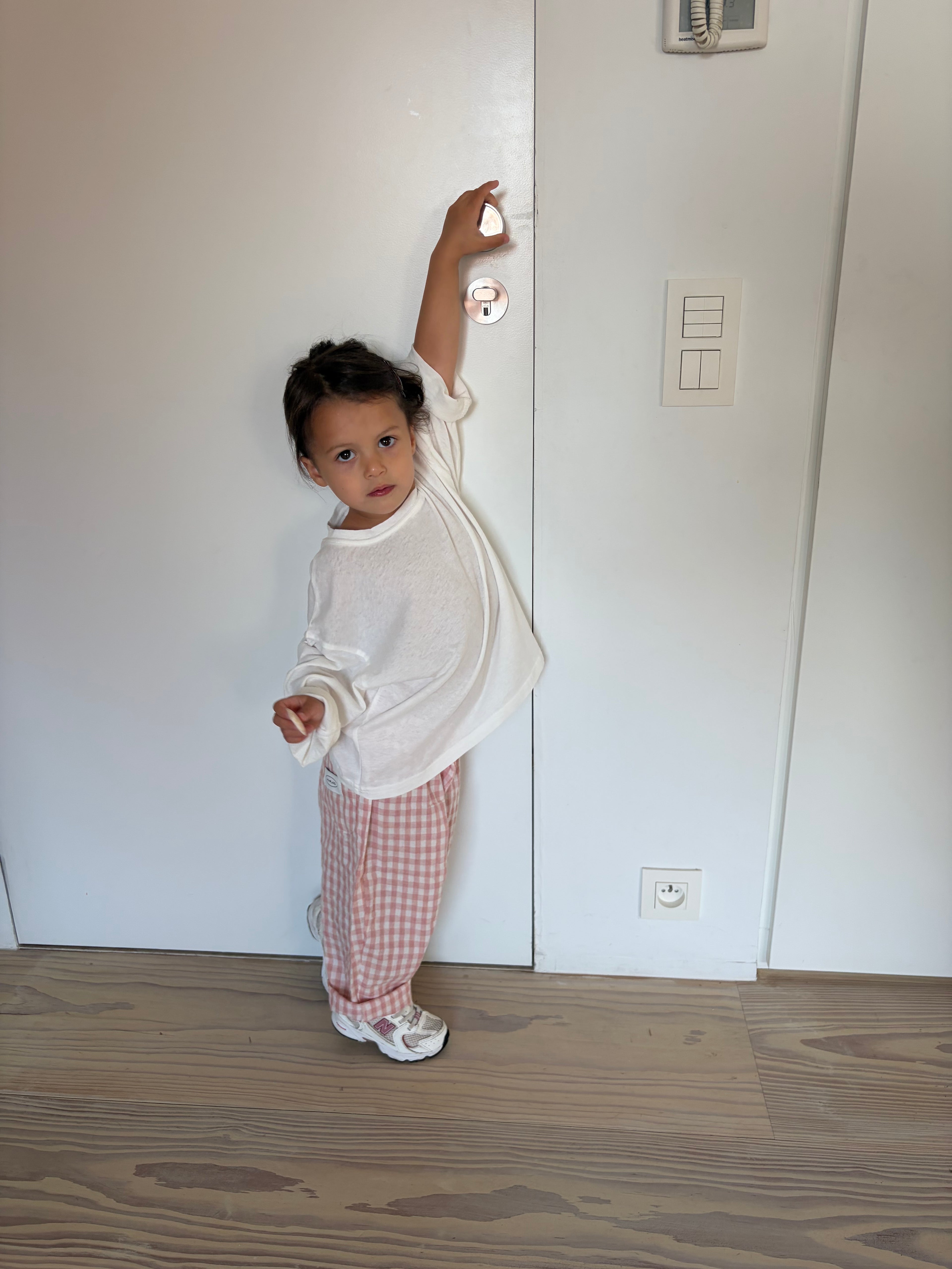 Camille geruite baby broek