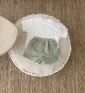 Geruite short- groen