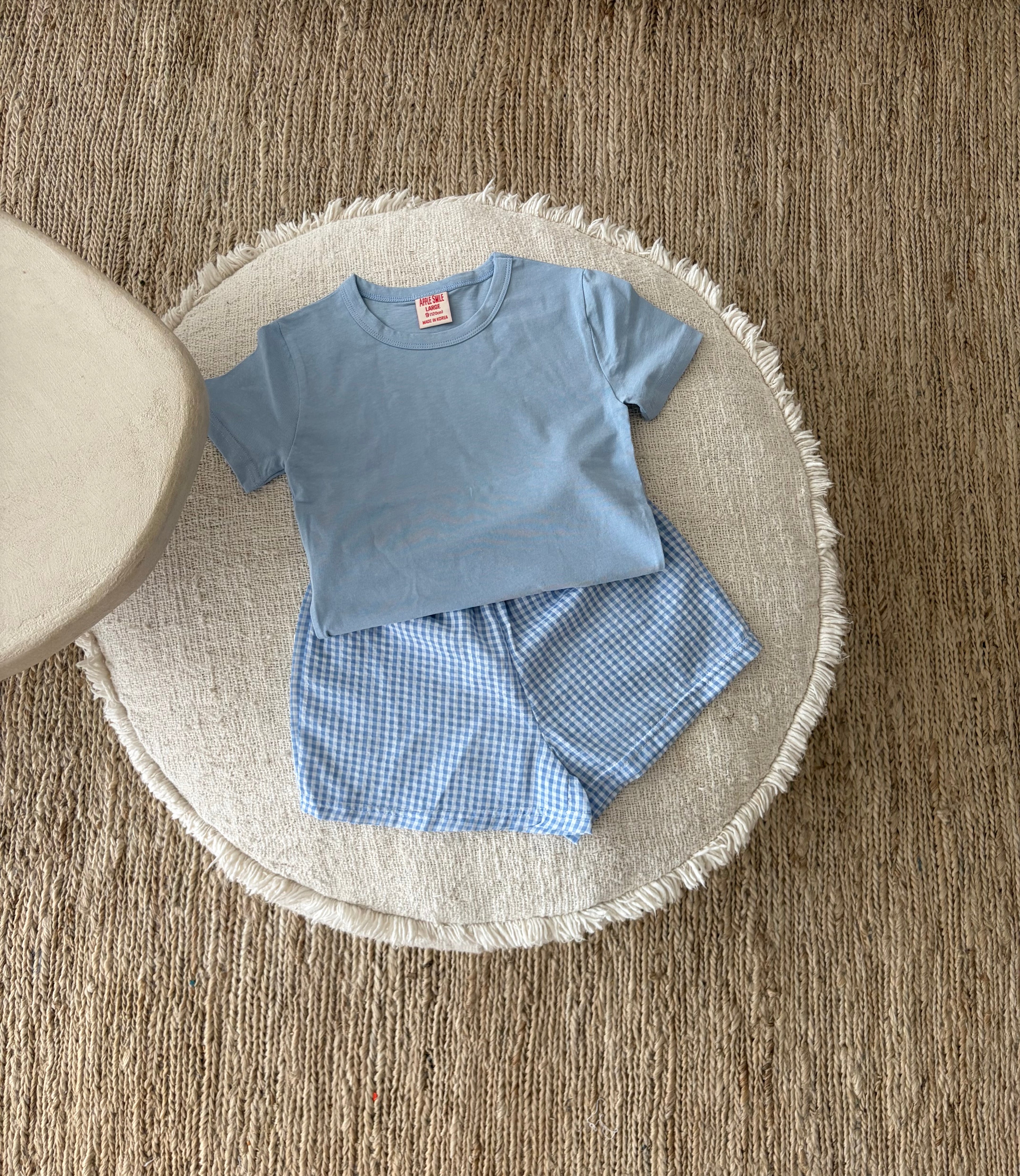 Geruite short - blauw 
