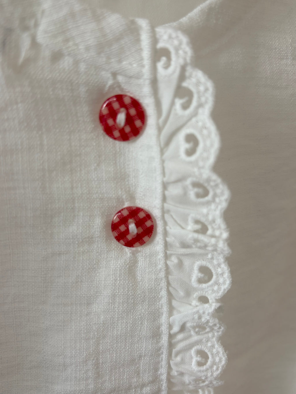 Louise split top - baby blue of ivory 