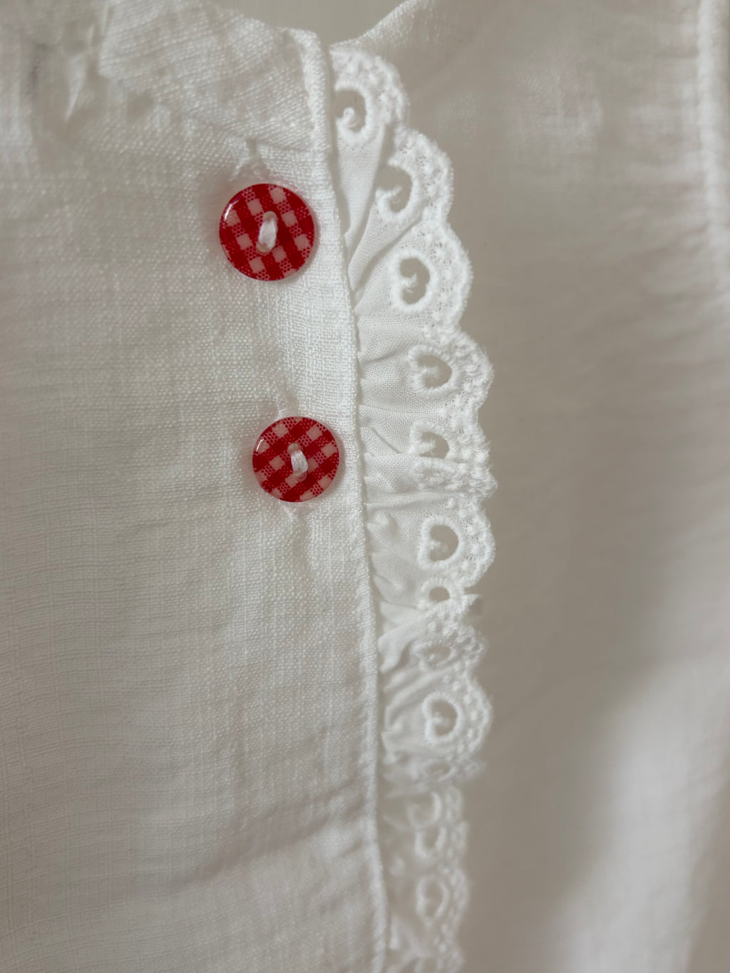 Louise split top - baby blue of ivory 