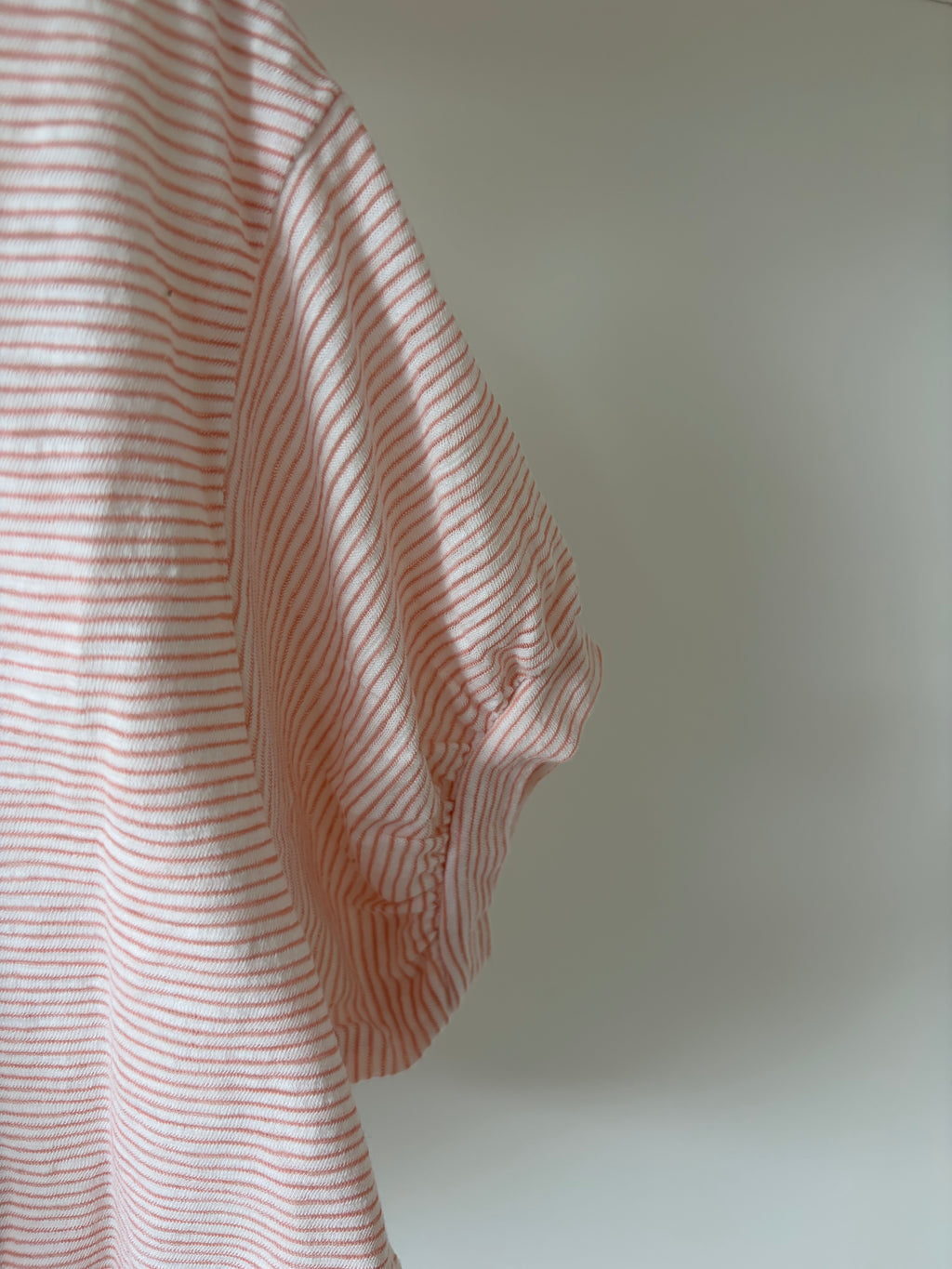 Paulette gestreepte pofmouw top 