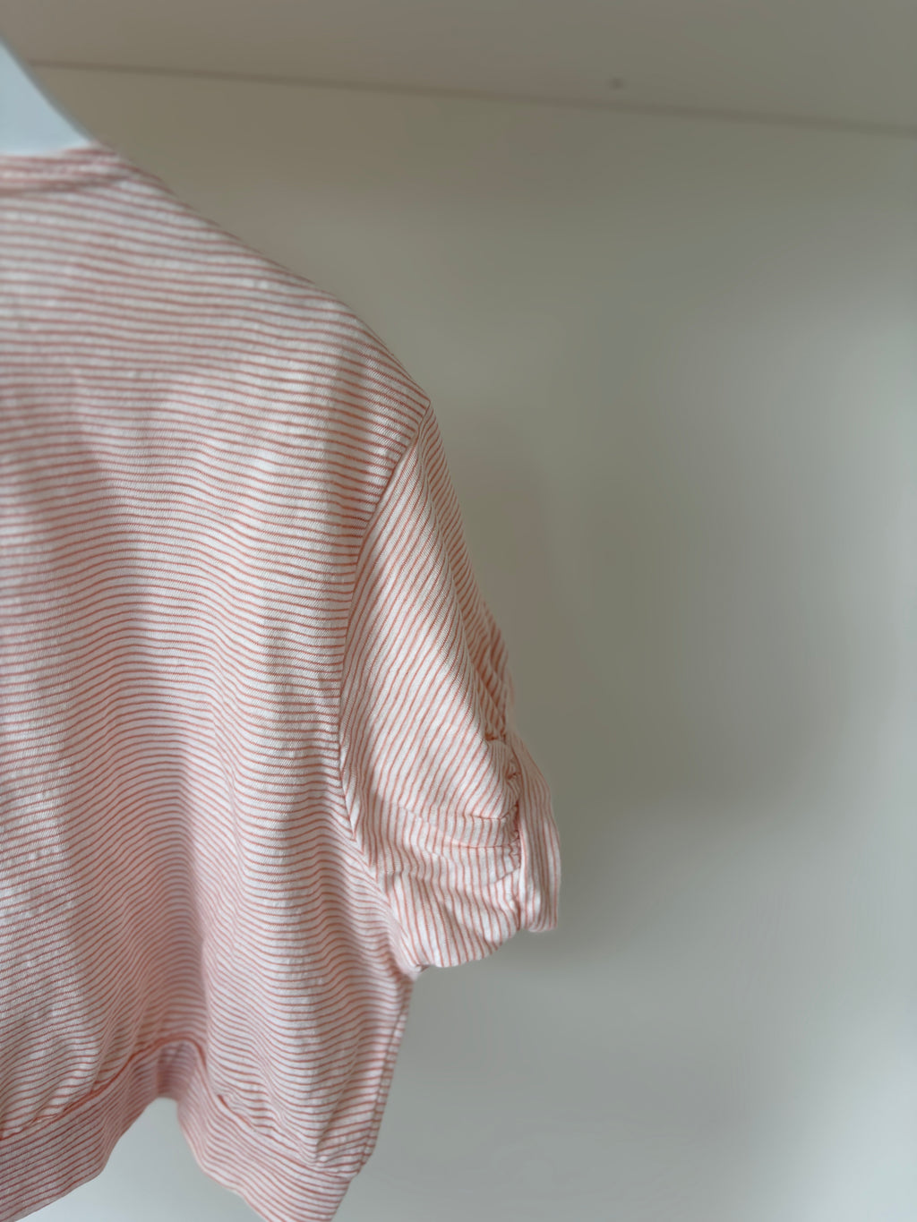 Paulette gestreepte pofmouw top 
