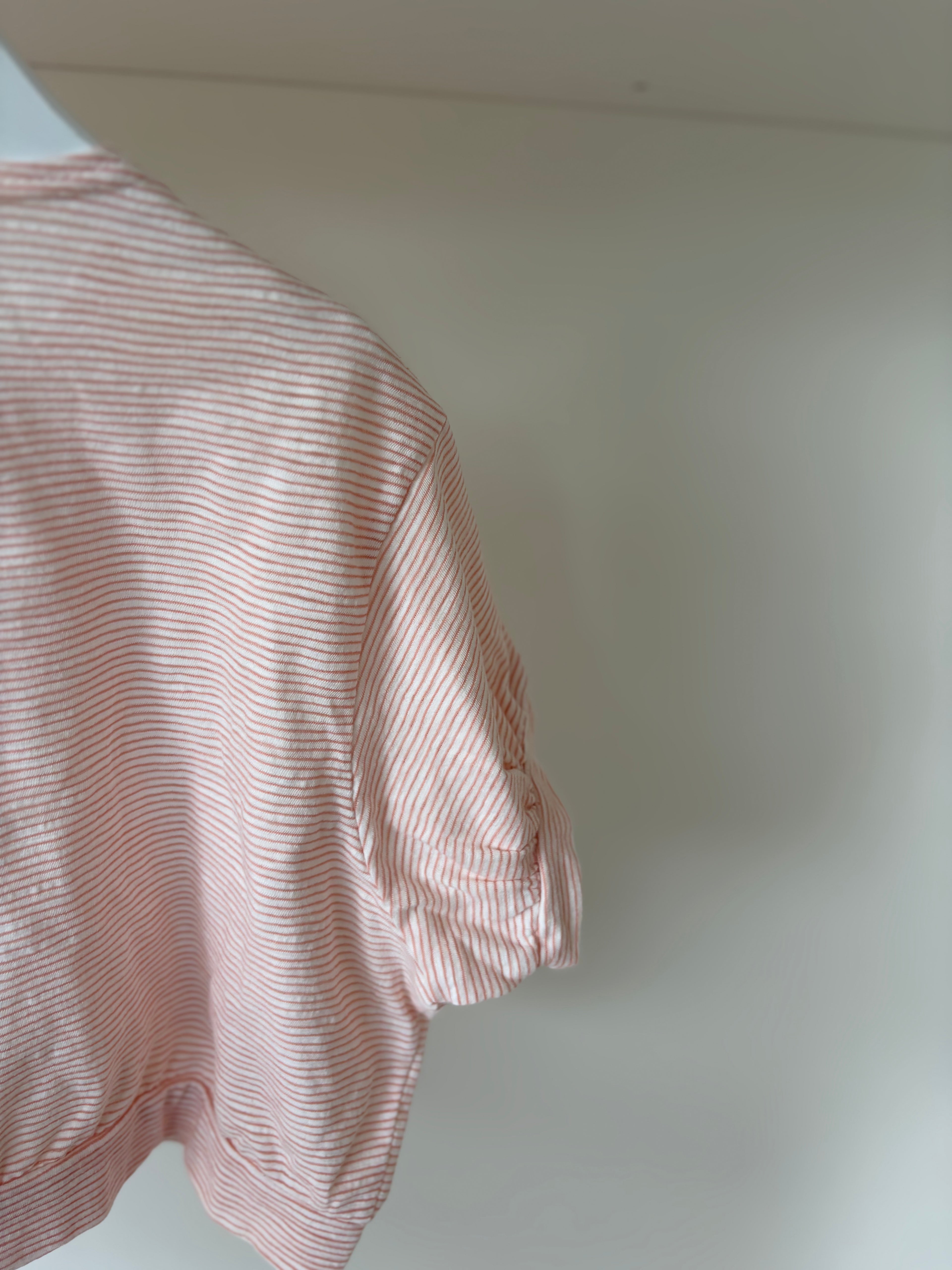 Paulette gestreepte pofmouw top 