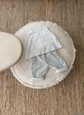 Licht blauwe vichy broek