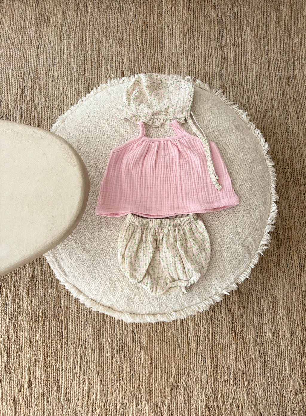 Zachte mousseline baby top - roze