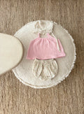 Zachte mousseline baby top - roze