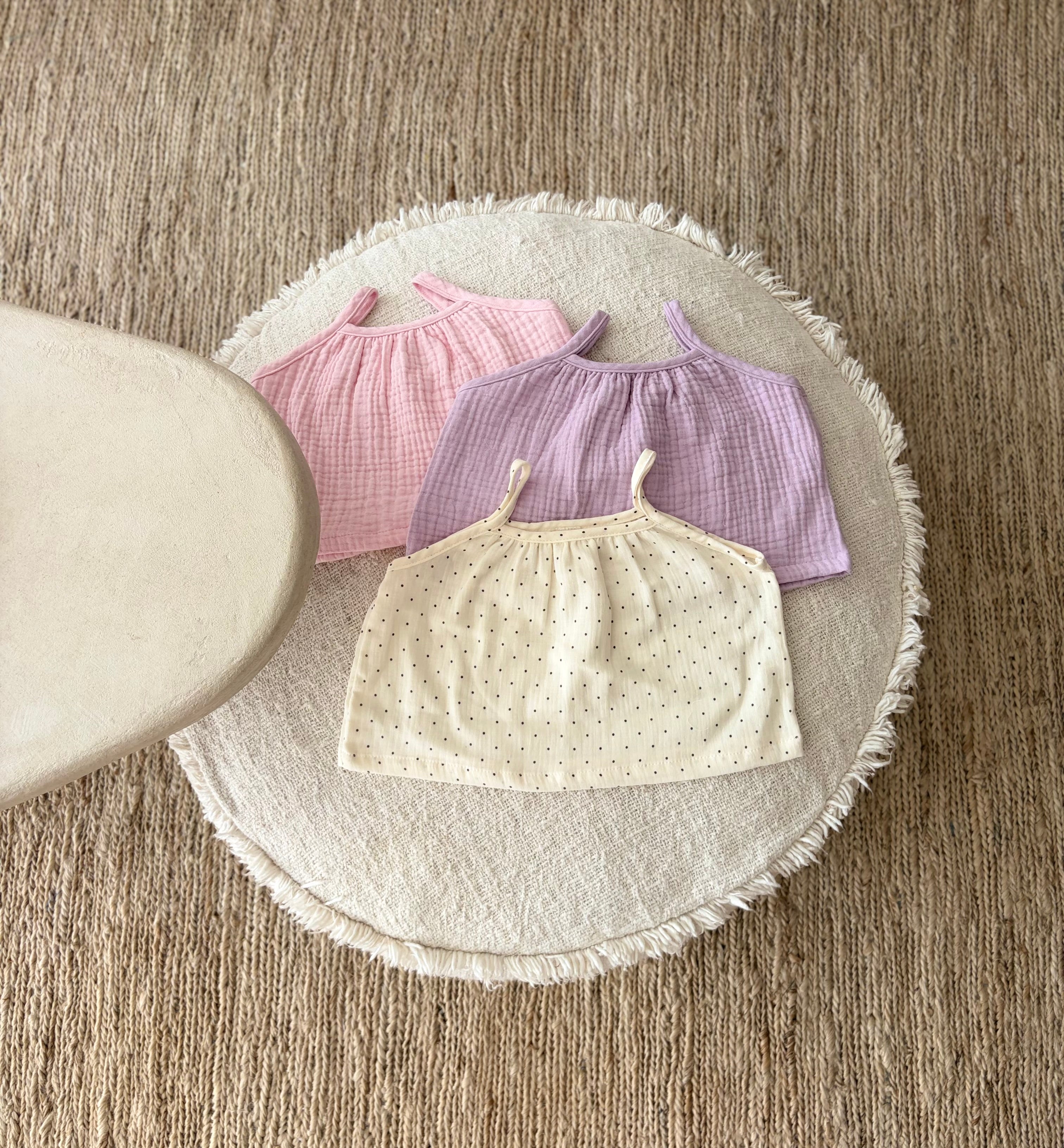 Zachte mousseline baby top - lila