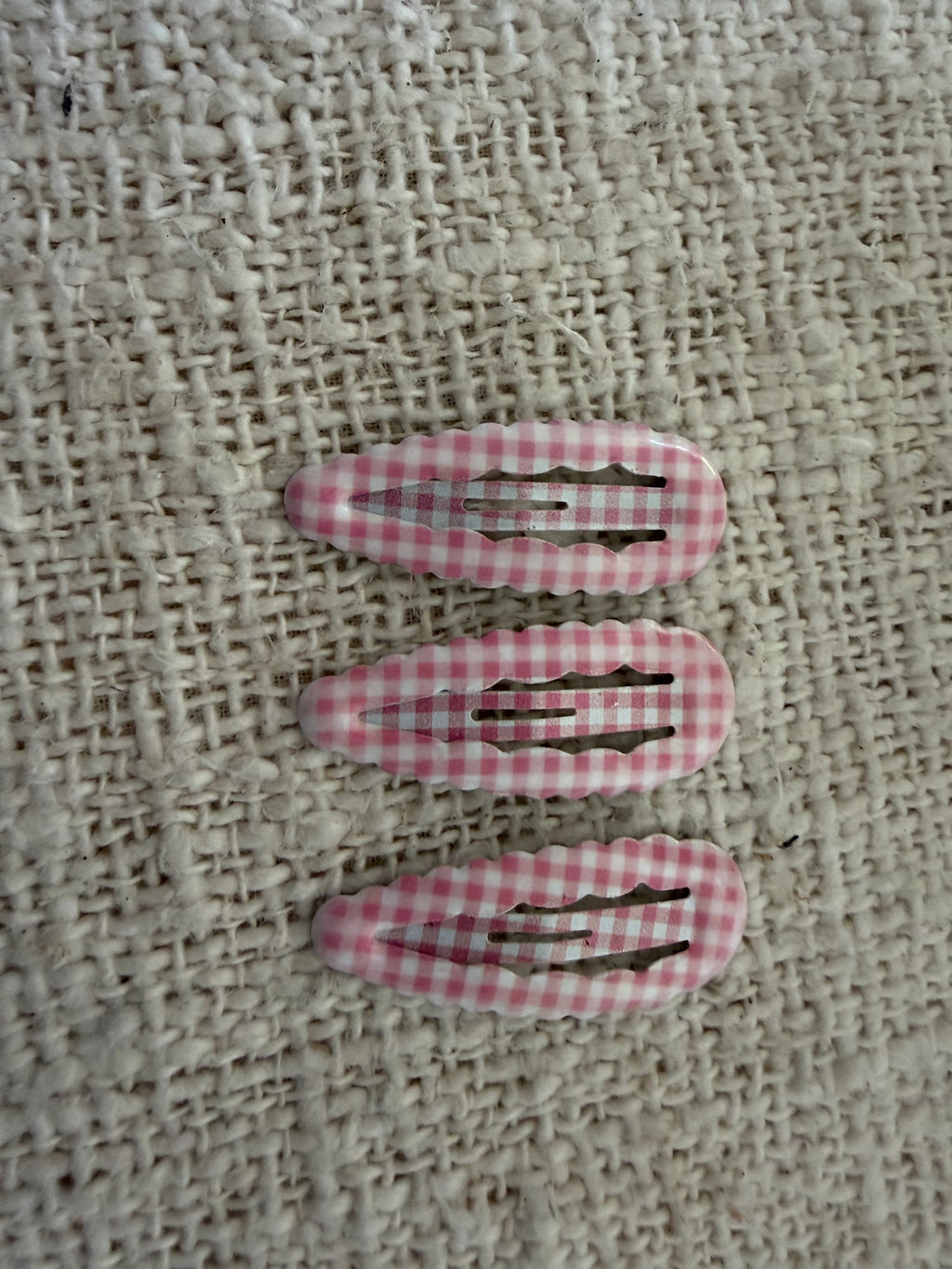 Roze haarspeldjes met strepen - set van 3