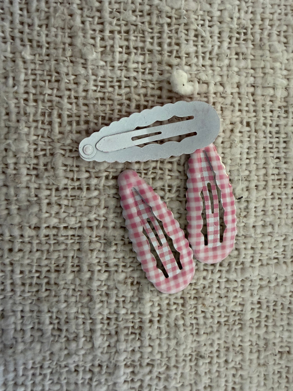 Roze haarspeldjes met strepen - set van 3