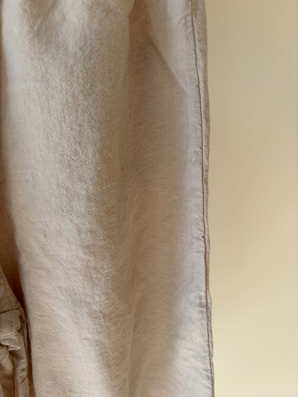 Baggy broek linnen look - beige