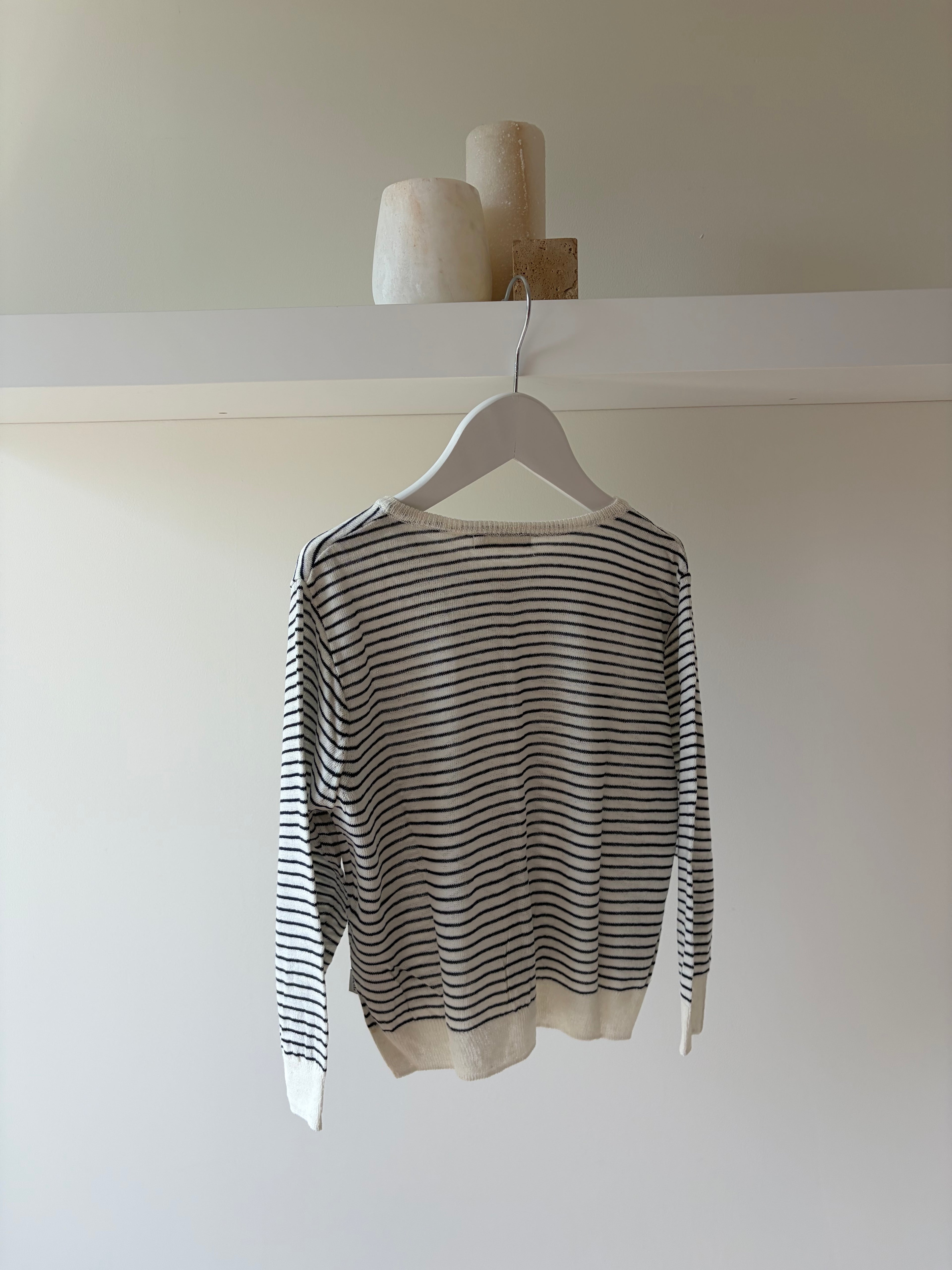 Gestreept zomer cardigan - 20% linnen