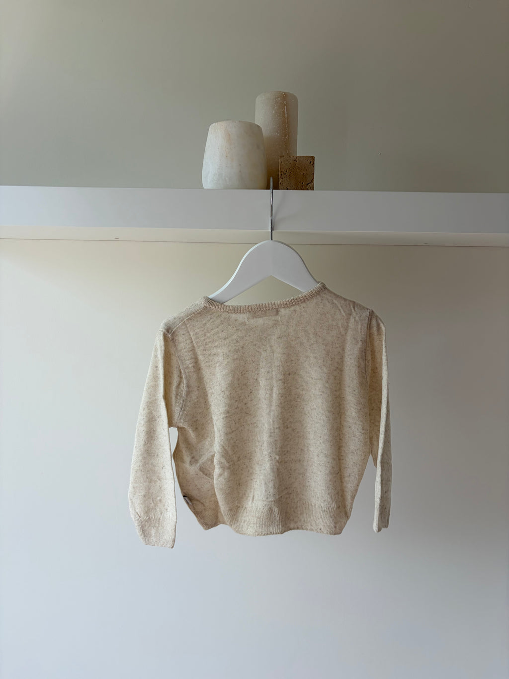 Beige zomer cardigan - 20% linnen