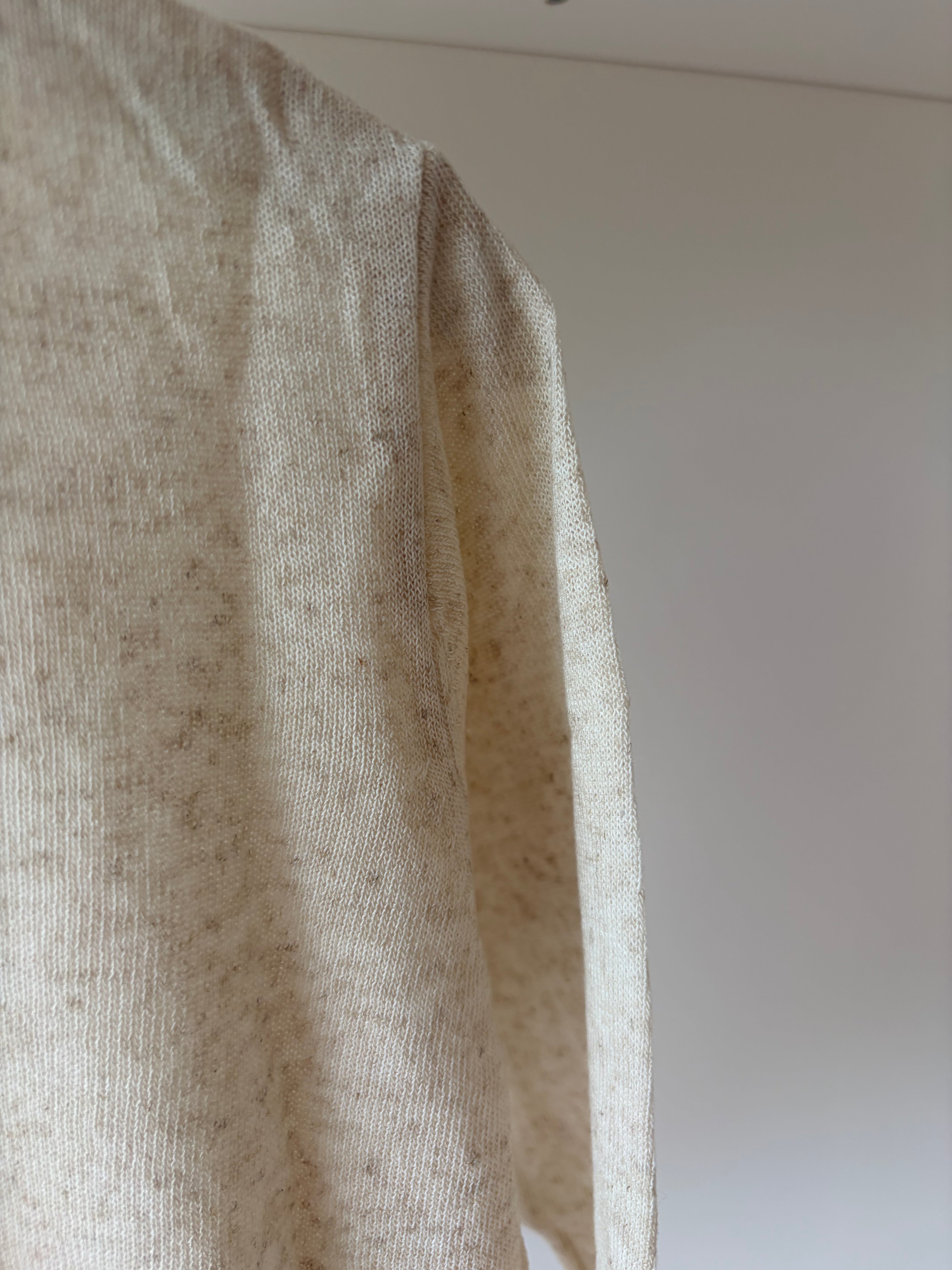 Beige zomer cardigan - 20% linnen