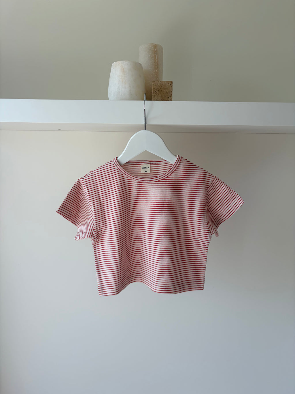 Oversized gestreept tee – rood & wit