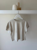 Oversized gestreept tee – grijs & wit