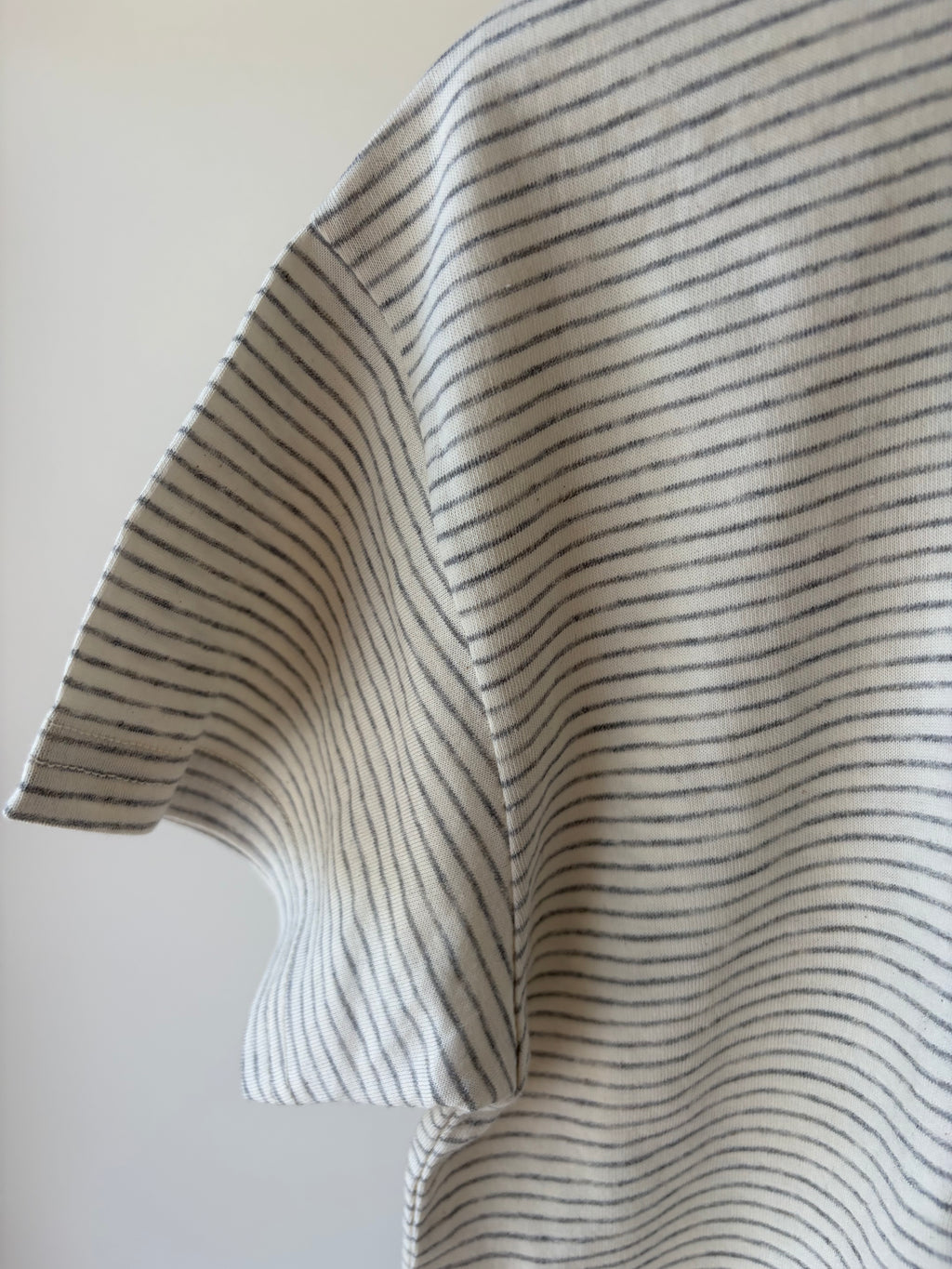 Oversized gestreept tee – grijs & wit