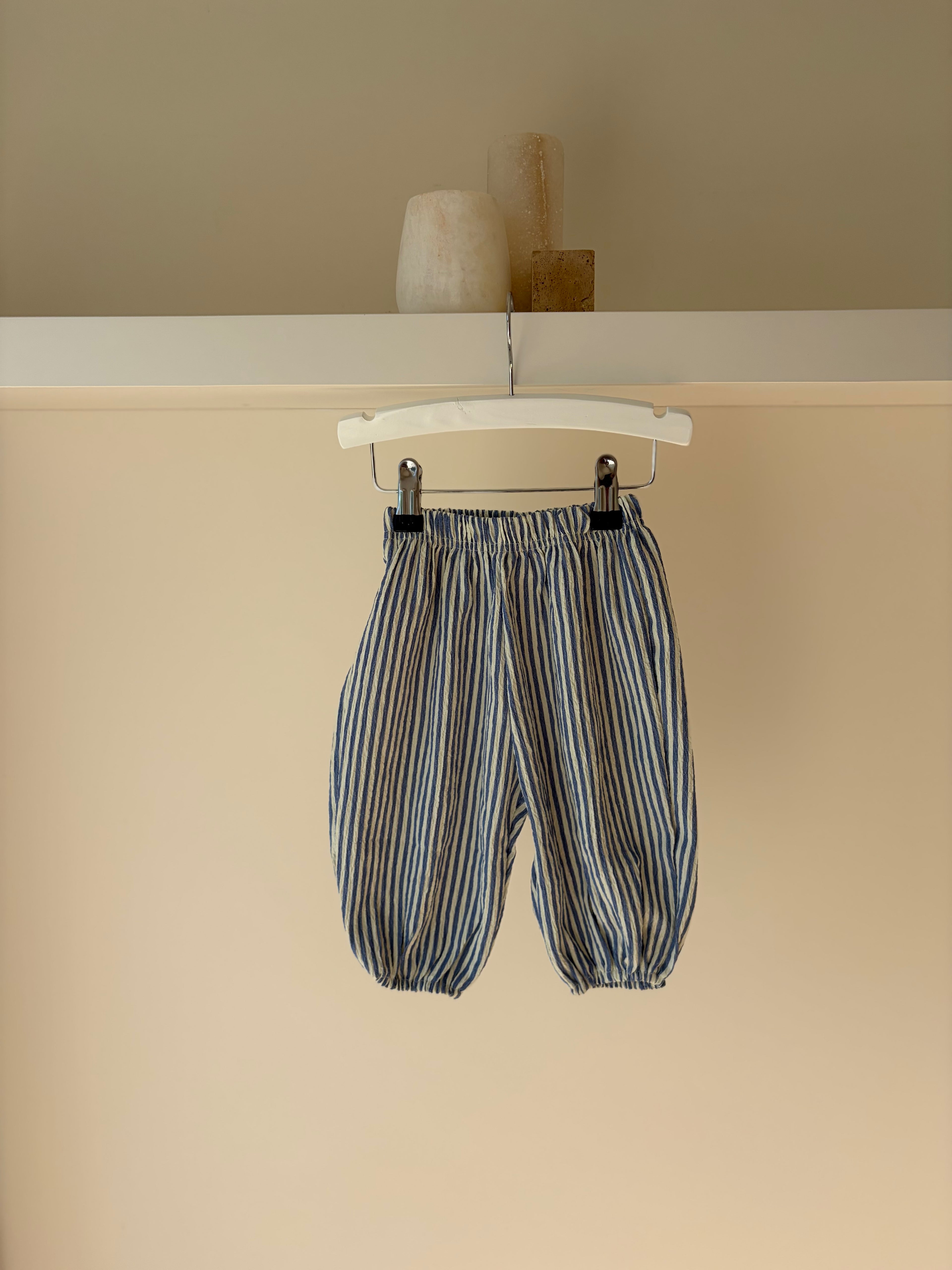 Gestreepte bambibroek - blauw