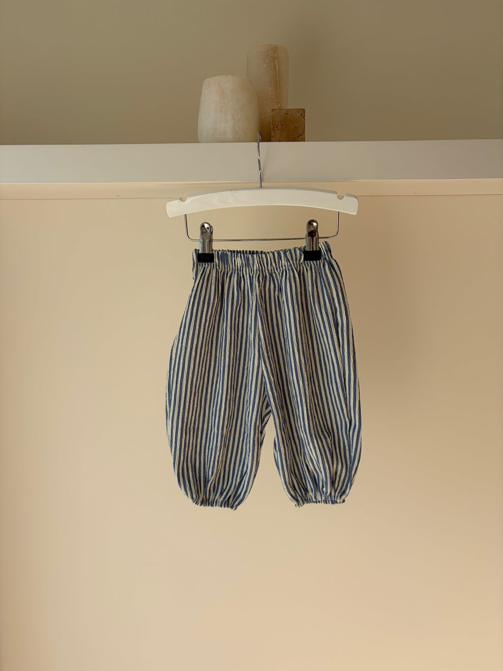 Gestreepte bambibroek - blauw