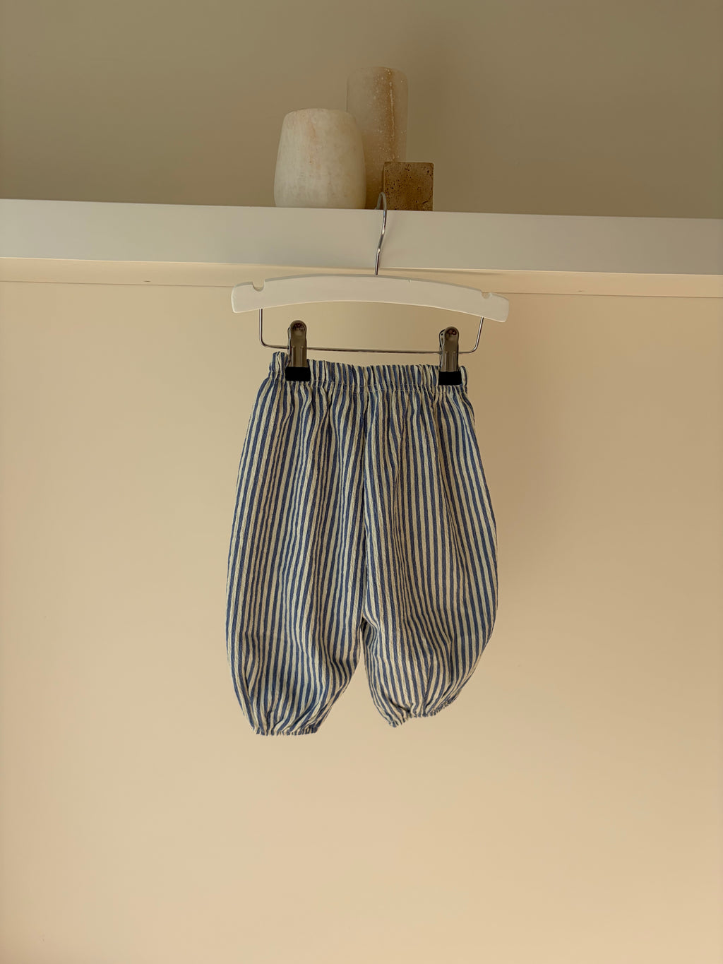 Gestreepte bambibroek - blauw