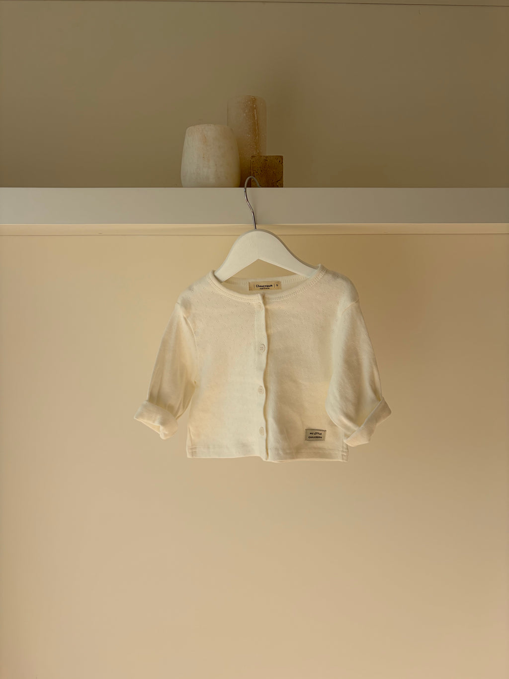 Zacht ivoorkleurig cardigan