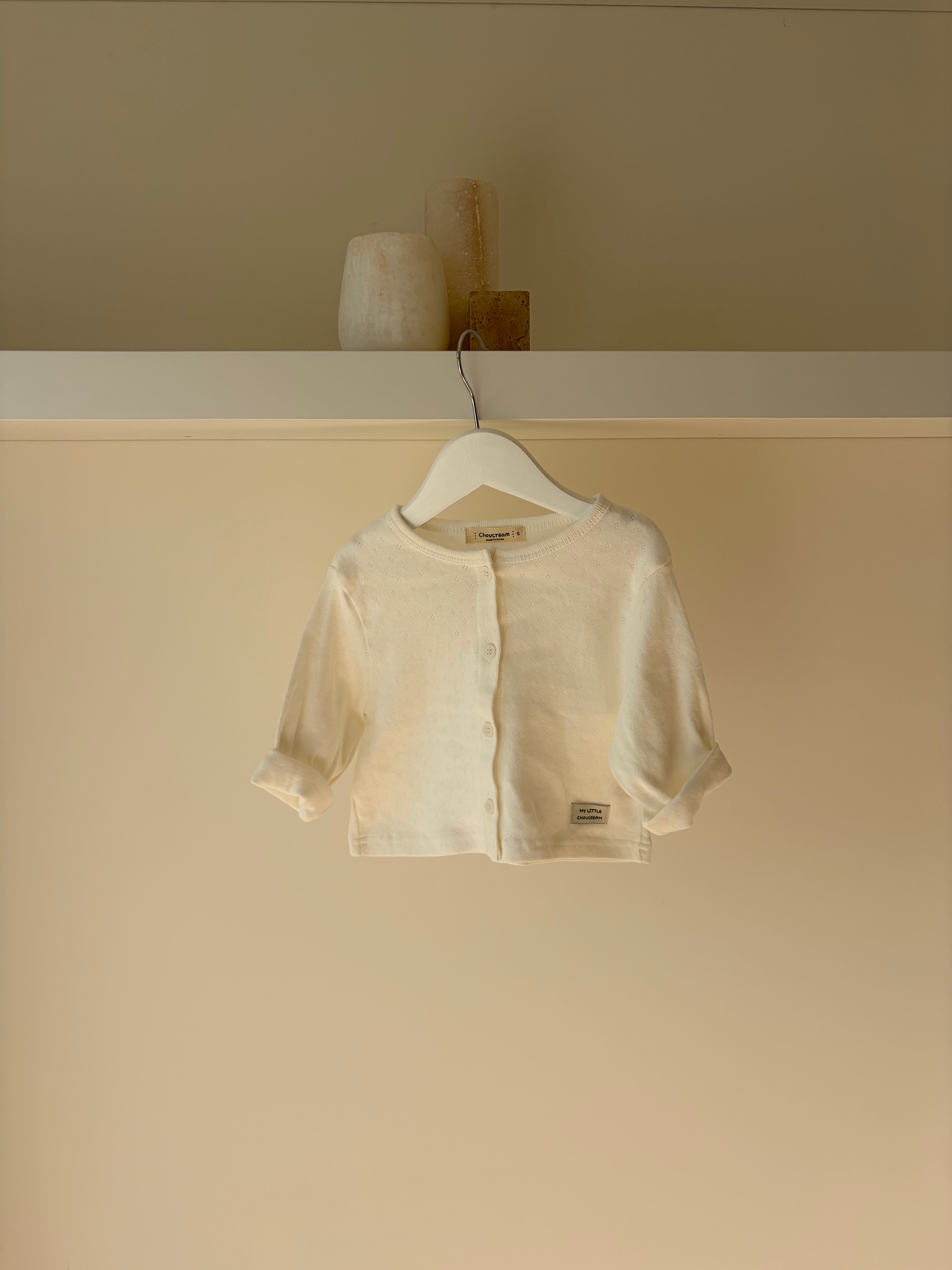 Zacht ivoorkleurig cardigan